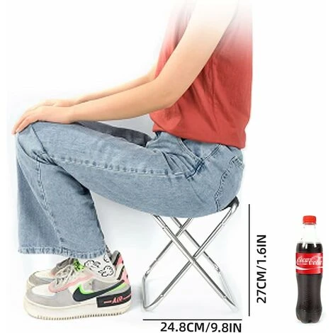 Tabouret Pliant Portable Léger Extérieur Mini Chaise De Camp Pliable Avec Sac De Transport, Rouge 4 Tabouret Pliant Portable Léger Extérieur Mini Chaise De Camp Pliable Avec Sac De Transport, Rouge – Image 2