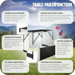 3 Tables à Tapisser - Lot De 3 Tables Pliantes D´appoint, Tables Multifonction, Tables De Camping 8 3 Tables à Tapisser - Lot De 3 Tables Pliantes D´appoint, Tables Multifonction, Tables De Camping -Promos Verde Rêverie Boutique 7513895 3