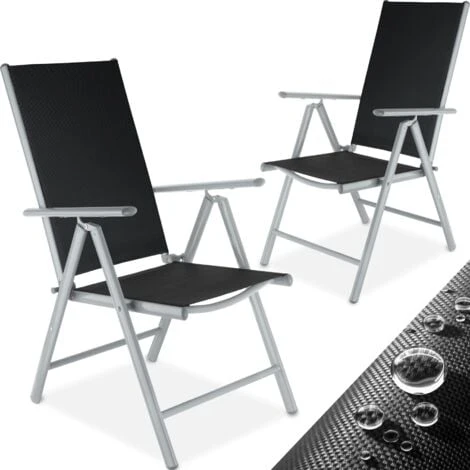 Lot De 2 Chaises De Jardin Pliantes En Aluminium - Lot De 2 Fauteuils De Jardin, Fauteuils Exterieur, Chaises Exterieur 3 Lot De 2 Chaises De Jardin Pliantes En Aluminium - Lot De 2 Fauteuils De Jardin, Fauteuils Exterieur, Chaises Exterieur