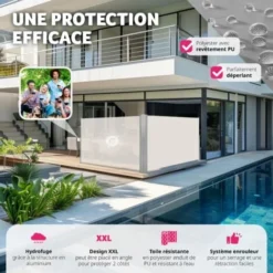 Paravent Rétractable Double Et Extensible Avec Enrouleur - Paravent, Brise Vue, Store Latéral - 160 X 600 Cm 9 Paravent Rétractable Double Et Extensible Avec Enrouleur - Paravent, Brise Vue, Store Latéral - 160 X 600 Cm -Promos Verde Rêverie Boutique 7514431 3