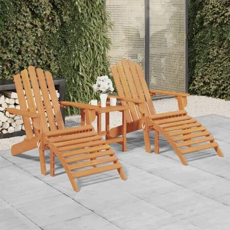 Lot De 2 Chaises De Jardin Adirondack | Fauteuils De Jardin Repose-pieds Bois D'acacia 90120 3 Lot De 2 Chaises De Jardin Adirondack | Fauteuils De Jardin Repose-pieds Bois D'acacia 90120