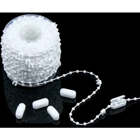 20 Mètres Liens Chane De Fond Aveugle Verticale Avec 5 Pièces Connecteurs De Chane En Plastique Pour Lattes 89 Mm, Fermoir De Chanette Accessoires Pour Rideau à Lamelle Verticale 4 20 Mètres Liens Chane De Fond Aveugle Verticale Avec 5 Pièces Connecteurs De Chane En Plastique Pour Lattes 89 Mm, Fermoir De Chanette Accessoires Pour Rideau à Lamelle Verticale – Image 2