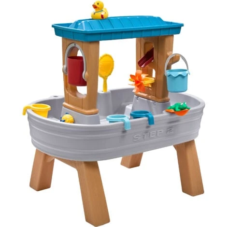 Step2 Rain Showers Splash Tub Table D'eau Avec 10 Accessoires Table De Jeu Enfant A Eau Table D'activité Pour Le Jardin En Gris & Marron 3 Step2 Rain Showers Splash Tub Table D'eau Avec 10 Accessoires Table De Jeu Enfant A Eau Table D'activité Pour Le Jardin En Gris & Marron