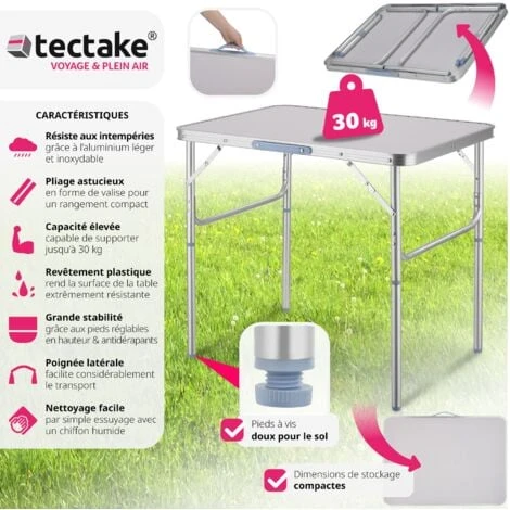 Table Pliante Valise - Table De Jardin Pliante, Table Pliable, Table Camping 4 Table Pliante Valise - Table De Jardin Pliante, Table Pliable, Table Camping – Image 2