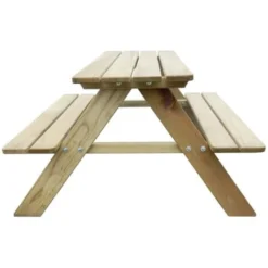 Nova Table De Pique-nique Pour Enfants 89 X 89-6 X 50-8 Cm En Bois De Pin 8 Nova Table De Pique-nique Pour Enfants 89 X 89-6 X 50-8 Cm En Bois De Pin -Promos Verde Rêverie Boutique 77392866 3