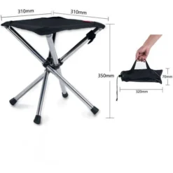 Tabouret Pliant Camping, Chaise Camping Portable Avec Sac De Transport, Mobilier De Camping Chaise Peche, Pour Voyage, Randonnée, Camping, Rassemblement, Barbecue, Pêche -Promos Verde Rêverie Boutique 77638316 5