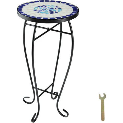 Guéridon Mosaïque 30x30x61,5 Cm - Tabouret à Fleurs, Table D´appoint, Tabouret Porte-fleurs 3 Guéridon Mosaïque 30x30x61,5 Cm - Tabouret à Fleurs, Table D´appoint, Tabouret Porte-fleurs
