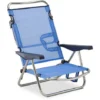 Chaise De Plage Lit Pliable Solenny 4 Positions Bleu Dossier Bas Avec Accoudoirs 81x62x86 cm -Promos Verde Rêverie Boutique 7805114 1