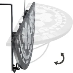 Table De Balcon Rabattable 75 X 65 X 62 Cm - Table De Jardin, Table De Terrasse, Table à Balustrade 9 Table De Balcon Rabattable 75 X 65 X 62 Cm - Table De Jardin, Table De Terrasse, Table à Balustrade -Promos Verde Rêverie Boutique 7829910 3