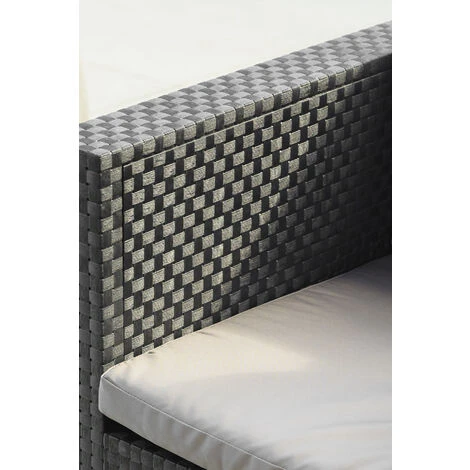 Oasis: Salon De Jardin En Angle 9 Places En Résine Injectée. Finition Résine Tressée 6 Oasis: Salon De Jardin En Angle 9 Places En Résine Injectée. Finition Résine Tressée – Image 4