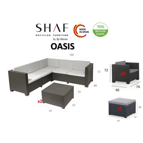 Oasis: Salon De Jardin En Angle 9 Places En Résine Injectée. Finition Résine Tressée 7 Oasis: Salon De Jardin En Angle 9 Places En Résine Injectée. Finition Résine Tressée – Image 5