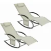 Lot De 2 Fauteuils à Bascule Transats De Jardin Avec Repose-pieds, Bains De Soleil Rocking Chair - Crème SoBuy® OGS28-MIx2 2 Lot De 2 Fauteuils à Bascule Transats De Jardin Avec Repose-pieds, Bains De Soleil Rocking Chair - Crème SoBuy® OGS28-MIx2 -Promos Verde Rêverie Boutique 7927899 1