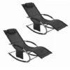 Lot De 2 Fauteuils à Bascule Transats De Jardin Avec Repose-pieds Et 1 Pochette Latérale, Bains De Soleil Rocking Chair - Noir SoBuy® OGS28-Schx2 1 Lot De 2 Fauteuils à Bascule Transats De Jardin Avec Repose-pieds Et 1 Pochette Latérale, Bains De Soleil Rocking Chair - Noir SoBuy® OGS28-Schx2 -Promos Verde Rêverie Boutique 7927902 1