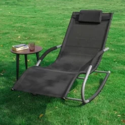 Lot De 2 Fauteuils à Bascule Transats De Jardin Avec Repose-pieds Et 1 Pochette Latérale, Bains De Soleil Rocking Chair - Noir SoBuy® OGS28-Schx2 9 Lot De 2 Fauteuils à Bascule Transats De Jardin Avec Repose-pieds Et 1 Pochette Latérale, Bains De Soleil Rocking Chair - Noir SoBuy® OGS28-Schx2 -Promos Verde Rêverie Boutique 7927902 3