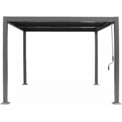 Pergola Bioclimatique Anthracite. Aluminium Et Acier. 3x3m. Lames Orientables 11 Pergola Bioclimatique Anthracite. Aluminium Et Acier. 3x3m. Lames Orientables -Promos Verde Rêverie Boutique 80249523 5