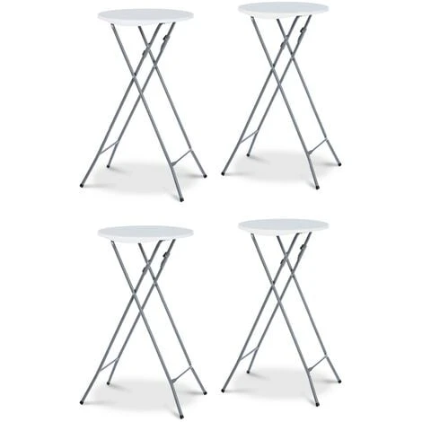 Lot De 4 Tables Hautes Pliantes 105 CM Et 4 Housses Noires 7 Lot De 4 Tables Hautes Pliantes 105 CM Et 4 Housses Noires – Image 5