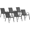 Lot De 6 Chaises De Jardin LYMA Métal Et Textilène Empilables Gris Anthracite 2 Lot De 6 Chaises De Jardin LYMA Métal Et Textilène Empilables Gris Anthracite -Promos Verde Rêverie Boutique 80594930 1