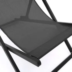 Lot De 2 Chiliennes LOTA En Acier Et Toile Textilène Gris Anthracite -Promos Verde Rêverie Boutique 81174980 3