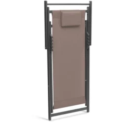 Lot De 2 Chiliennes LOTA En Acier Et Toile Textilène Taupe 10 Lot De 2 Chiliennes LOTA En Acier Et Toile Textilène Taupe -Promos Verde Rêverie Boutique 81174981 4