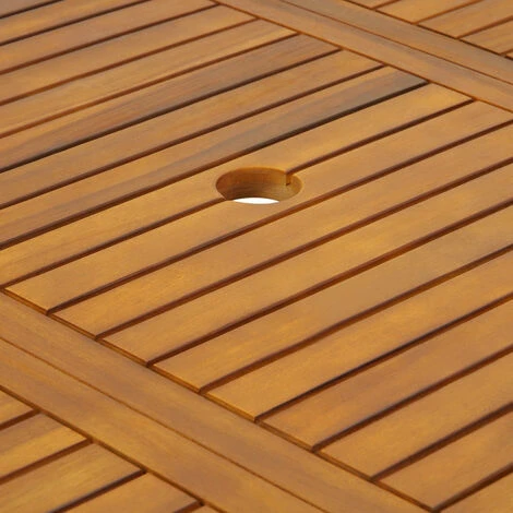 Casaria Table De Jardin Boston Pliable Support De Parasol Bois D'acacia Pré-huilé Résistant Aux Intempéries Robuste Extérieur 6 Casaria Table De Jardin Boston Pliable Support De Parasol Bois D'acacia Pré-huilé Résistant Aux Intempéries Robuste Extérieur – Image 4