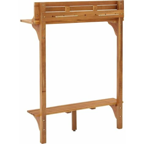 Table De Bar De Balcon 90x37x122,5 Cm Bois D'acacia Massif,pour 2 - 4 Personnes Design Scandinave Meuble237024 7 Table De Bar De Balcon 90x37x122,5 Cm Bois D'acacia Massif,pour 2 - 4 Personnes Design Scandinave Meuble237024 – Image 5