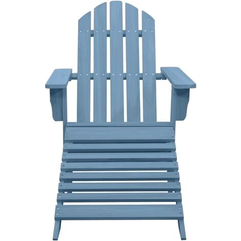 Fauteuil De Jardin Moderne - Chaise De Jardin Adirondack Avec Pouf Bois De Sapin Solide Bleu,70 X 147,5 X 88,5 Cm 4 Fauteuil De Jardin Moderne - Chaise De Jardin Adirondack Avec Pouf Bois De Sapin Solide Bleu,70 X 147,5 X 88,5 Cm – Image 2