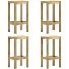 Lot De 4 Tabourets De Bar De Jardin Moderne Bois De Pin Imprégné,40 X 36 X 75 Cm -Promos Verde Rêverie Boutique 82090301 1