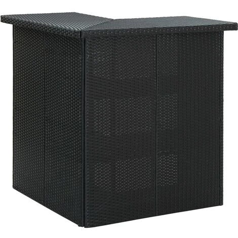 Meuble De Bar De Jardin 8 Pcs - Moderne - Meuble De Jardin Avec Coussins Résine Tressée Noir Balcon 8535 4 Meuble De Bar De Jardin 8 Pcs - Moderne - Meuble De Jardin Avec Coussins Résine Tressée Noir Balcon 8535 – Image 2
