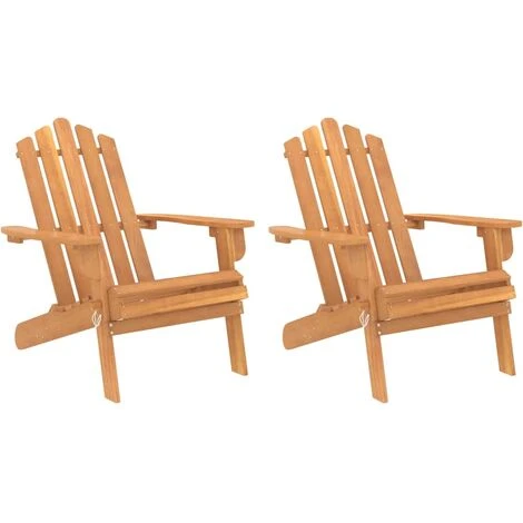 Lot De 2 Chaises Adirondack De Jardin Moderne Bois Massif D'acacia,75 X 84 X 90 Cm 4 Lot De 2 Chaises Adirondack De Jardin Moderne Bois Massif D'acacia,75 X 84 X 90 Cm – Image 2