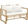 Banquette D'extérieur - Moderne Canapé De Jardin à 2 Places Avec Coussins Bambou Pour Terrasse Balcon FR5274 -Promos Verde Rêverie Boutique 82098647 1
