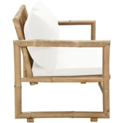 Banquette D'extérieur - Moderne Canapé De Jardin à 2 Places Avec Coussins Bambou Pour Terrasse Balcon FR5274 9 Banquette D'extérieur - Moderne Canapé De Jardin à 2 Places Avec Coussins Bambou Pour Terrasse Balcon FR5274 -Promos Verde Rêverie Boutique 82098647 3
