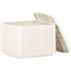 Table D'extérieur,patio - Moderne Table De Jardin Blanc 53x53x40 Cm Plastique FR3313 10 Table D'extérieur,patio - Moderne Table De Jardin Blanc 53x53x40 Cm Plastique FR3313 -Promos Verde Rêverie Boutique 82099641 4