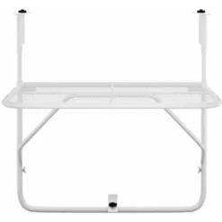Table D'extérieur,patio - Moderne Table De Balcon Blanc 60x40 Cm Acier FR7388 9 Table D'extérieur,patio - Moderne Table De Balcon Blanc 60x40 Cm Acier FR7388 -Promos Verde Rêverie Boutique 82099700 3