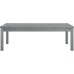 Table D'extérieur,patio - Moderne Table Basse 100x50x33 Cm Gris Bois D'acacia Solide FR7245 8 Table D'extérieur,patio - Moderne Table Basse 100x50x33 Cm Gris Bois D'acacia Solide FR7245 -Promos Verde Rêverie Boutique 82100038 2