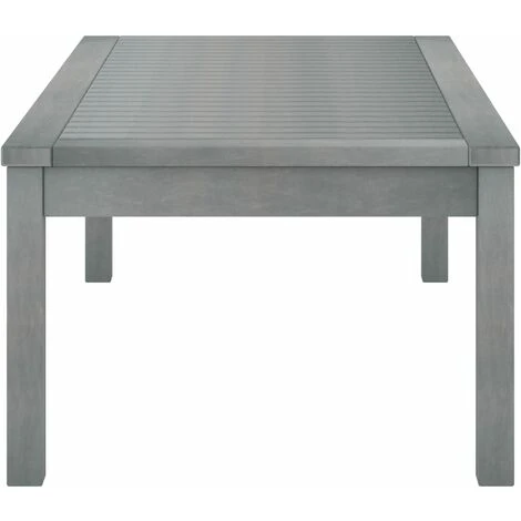 Table D'extérieur,patio - Moderne Table Basse 100x50x33 Cm Gris Bois D'acacia Solide FR7245 5 Table D'extérieur,patio - Moderne Table Basse 100x50x33 Cm Gris Bois D'acacia Solide FR7245 – Image 3