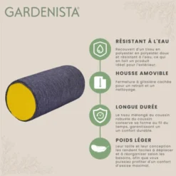 Gardenista Extérieur Oreiller Circulaire Pour Meubles De Jardin, Amovible Résistant à L'eau Oreiller Rond Housses Coussins De Jardin Luxueux, Aspen Gold 9 Gardenista Extérieur Oreiller Circulaire Pour Meubles De Jardin, Amovible Résistant à L'eau Oreiller Rond Housses Coussins De Jardin Luxueux, Aspen Gold -Promos Verde Rêverie Boutique 82126061 3