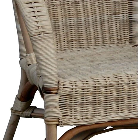 Fauteuil En Rotin Naturel Vieilli Chillvert Parma 60x66x81 Cm Avec Finition En Tissu Pitrit 5 Fauteuil En Rotin Naturel Vieilli Chillvert Parma 60x66x81 Cm Avec Finition En Tissu Pitrit – Image 3