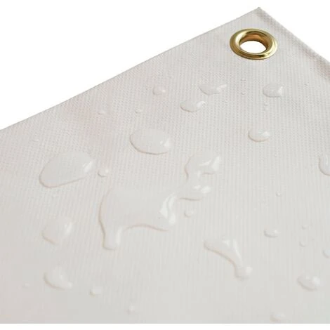 TECPLAST Toile Pergola Blanc Crème 4x5 M 640PR - Qualité 8 Ans - Bâche Pergola Ou Tonnelle étanche En PVC Pour Terrasse 5 TECPLAST Toile Pergola Blanc Crème 4x5 M 640PR - Qualité 8 Ans - Bâche Pergola Ou Tonnelle étanche En PVC Pour Terrasse – Image 3