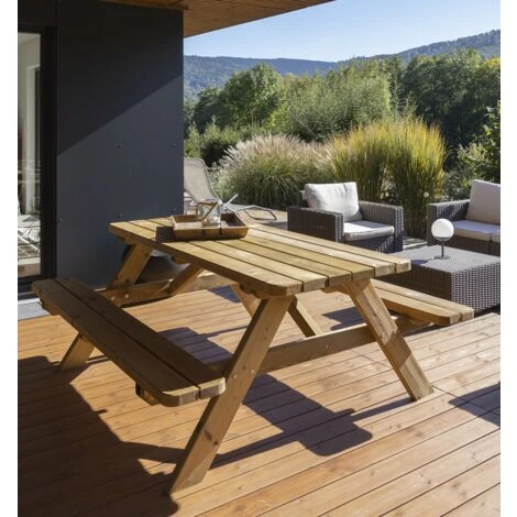 ROBUSTE - Table Pique-nique - L. 180 Cm 4 ROBUSTE - Table Pique-nique - L. 180 Cm – Image 2
