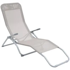 Lot De 2 Bains De Soleil Pliants - Levito Gris Taupe- Transats Textilène 2 Positions. Chaises Longues 9 Lot De 2 Bains De Soleil Pliants - Levito Gris Taupe- Transats Textilène 2 Positions. Chaises Longues -Promos Verde Rêverie Boutique 82408773 3