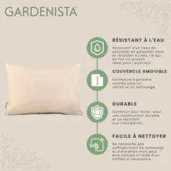 Gardenista Coussins De Canapé D'extérieur Pour Meubles En Rotin, Coussins De Siège Ou Oreillers De Dossier Résistants à L'eau Pour Décoration De Jardin Avec Remplissage , Pierre(52x40x10cm) 9 Gardenista Coussins De Canapé D'extérieur Pour Meubles En Rotin, Coussins De Siège Ou Oreillers De Dossier Résistants à L'eau Pour Décoration De Jardin Avec Remplissage , Pierre(52x40x10cm) -Promos Verde Rêverie Boutique 82692447 3