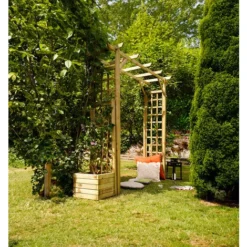 Pergola VALERIANE - Droite - L. 210 X P. 72 X H. 214,5 Cm -Promos Verde Rêverie Boutique 8342095 4