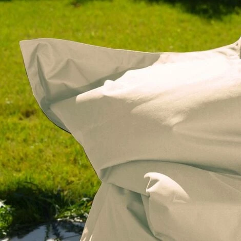 Pouf Géant XXL Intérieur Et Extérieur, Déhoussable, Salon, Jardin, Deco Arts Beige 6 Pouf Géant XXL Intérieur Et Extérieur, Déhoussable, Salon, Jardin, Deco Arts Beige – Image 4