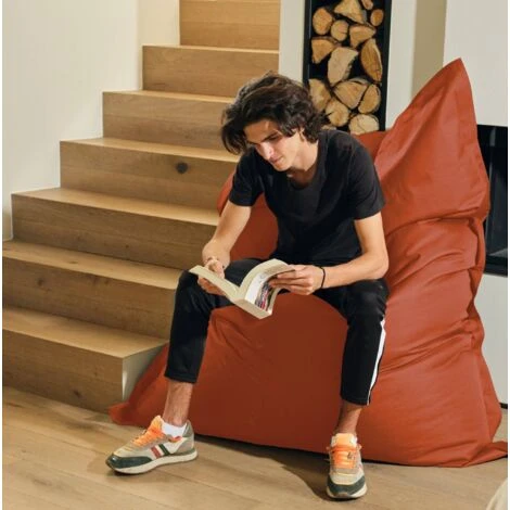 Pouf Géant XXL Intérieur Et Extérieur, Déhoussable, Salon, Jardin, Deco Arts Terracotta 4 Pouf Géant XXL Intérieur Et Extérieur, Déhoussable, Salon, Jardin, Deco Arts Terracotta – Image 2