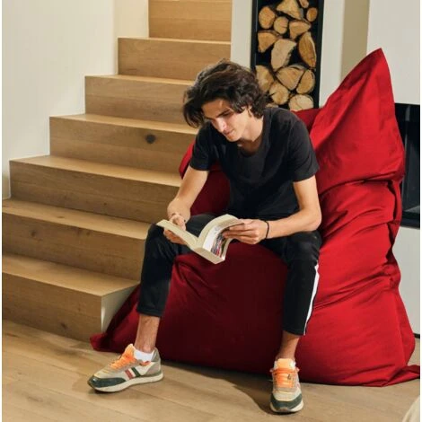 Pouf Géant XXL Intérieur Et Extérieur, Déhoussable, Salon, Jardin, Deco Arts Rouge Piment 4 Pouf Géant XXL Intérieur Et Extérieur, Déhoussable, Salon, Jardin, Deco Arts Rouge Piment – Image 2