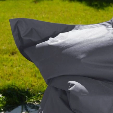 Pouf Géant XXL Intérieur Et Extérieur, Déhoussable, Salon, Jardin, Deco Arts Gris Carbone 6 Pouf Géant XXL Intérieur Et Extérieur, Déhoussable, Salon, Jardin, Deco Arts Gris Carbone – Image 4