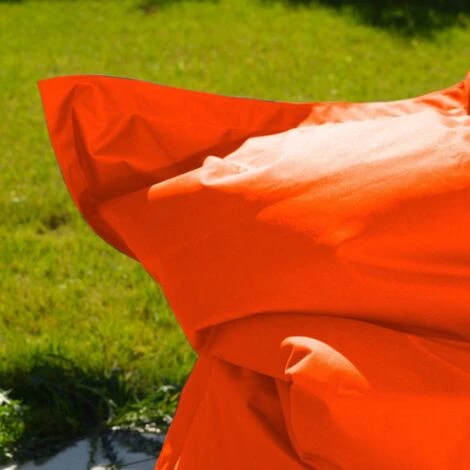 Pouf Géant XXL Intérieur Et Extérieur, Déhoussable, Salon, Jardin, Deco Arts Orange 6 Pouf Géant XXL Intérieur Et Extérieur, Déhoussable, Salon, Jardin, Deco Arts Orange – Image 4