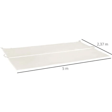 OUTSUNNY Toile De Rechange Pour Pergola 3 X 3 M Polyester Haute Densité 180 G/m² Beige 5 OUTSUNNY Toile De Rechange Pour Pergola 3 X 3 M Polyester Haute Densité 180 G/m² Beige – Image 3