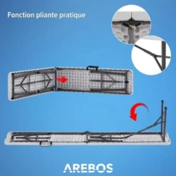 AREBOS 2X Bancs Pliables Pliant Banc De Camping Picnic Bancs De Brasserie 11 AREBOS 2X Bancs Pliables Pliant Banc De Camping Picnic Bancs De Brasserie -Promos Verde Rêverie Boutique 8414491 5