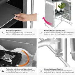 Cuisine De Camping 3 Compartiments - Meuble De Rangement Cuisine, Meuble Camping, Equipement Camping 11 Cuisine De Camping 3 Compartiments - Meuble De Rangement Cuisine, Meuble Camping, Equipement Camping -Promos Verde Rêverie Boutique 8447408 5